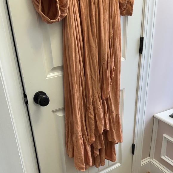 Free People Backless Dress in Peach - Picture 2 of 10